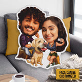 Best Gift for Couple, Camping Couple Custom Shape Pillow 205HNBNPI035