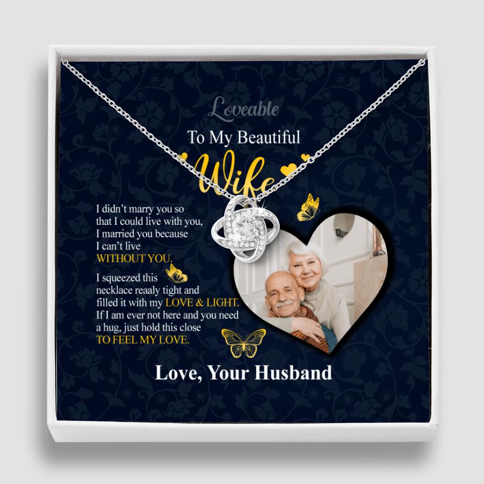 To my beautiful Wife - Sorry Gift Wife Personalized Necklace