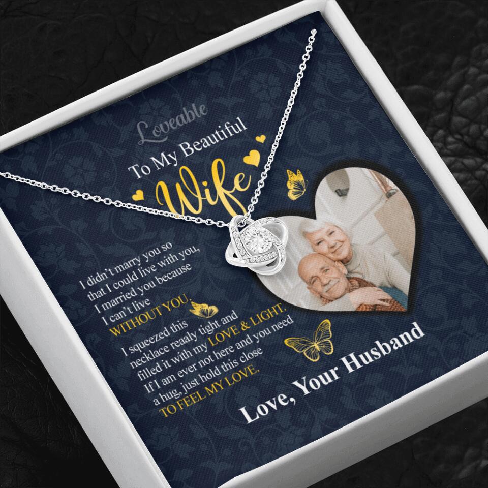 To my beautiful Wife - Sorry Gift Wife Personalized Necklace