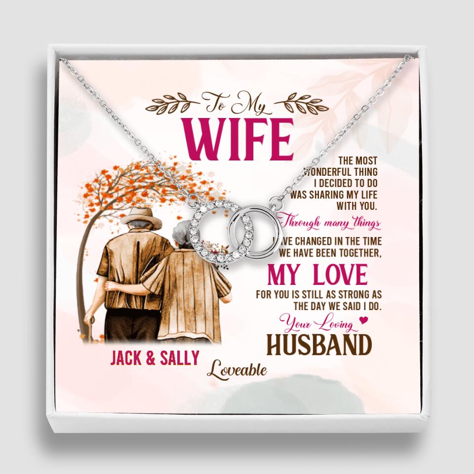 Love Quote For Wife Old Couple Custom Necklace Anniversary Gift