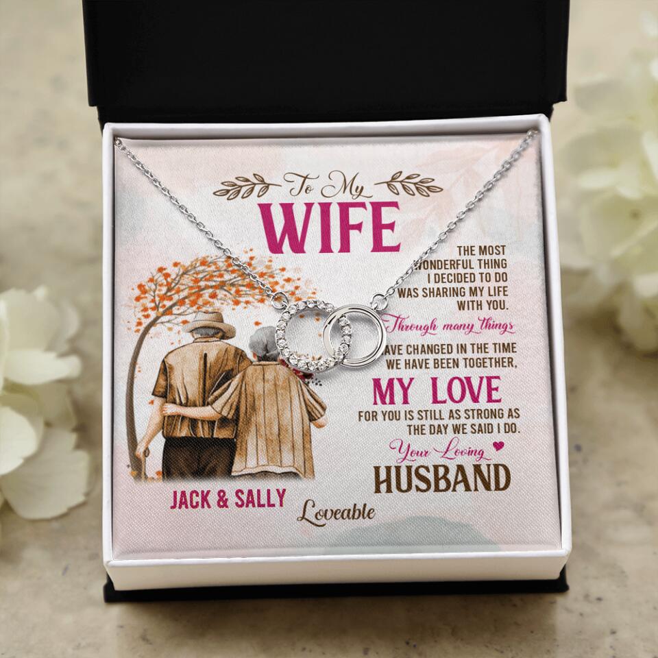 Love Quote For Wife Old Couple Custom Necklace Anniversary Gift