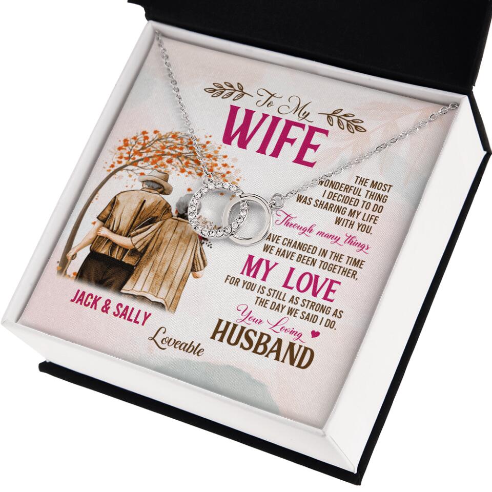 Love Quote For Wife Old Couple Custom Necklace Anniversary Gift