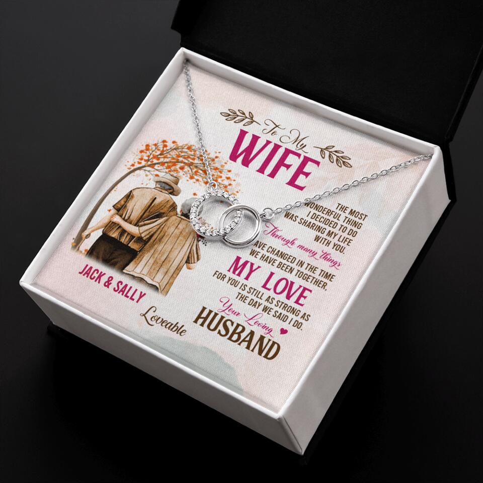Love Quote For Wife Old Couple Custom Necklace Anniversary Gift