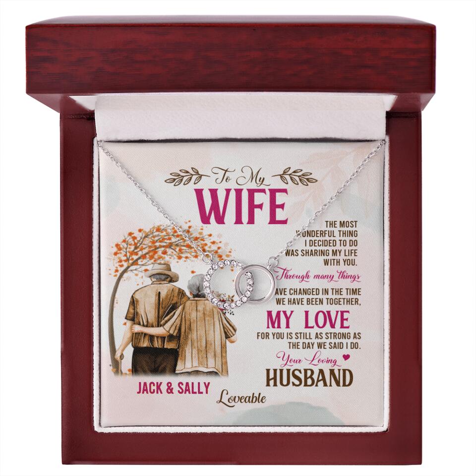 Love Quote For Wife Old Couple Custom Necklace Anniversary Gift