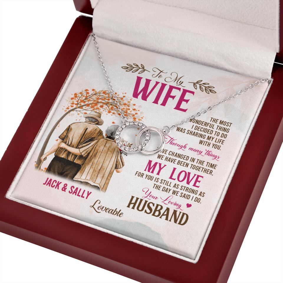 Love Quote For Wife Old Couple Custom Necklace Anniversary Gift