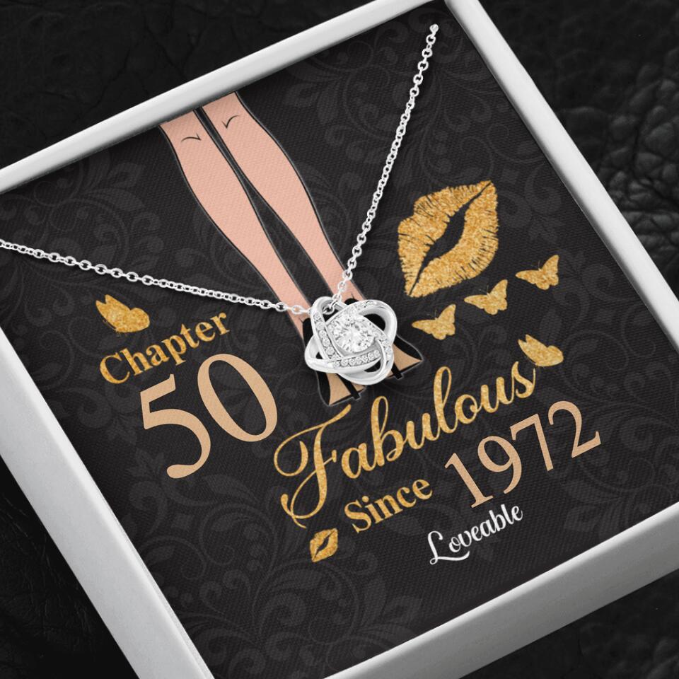 Personalized Chapter Fabulous - Gift for her - White Gold Necklace 205HNTTJE053