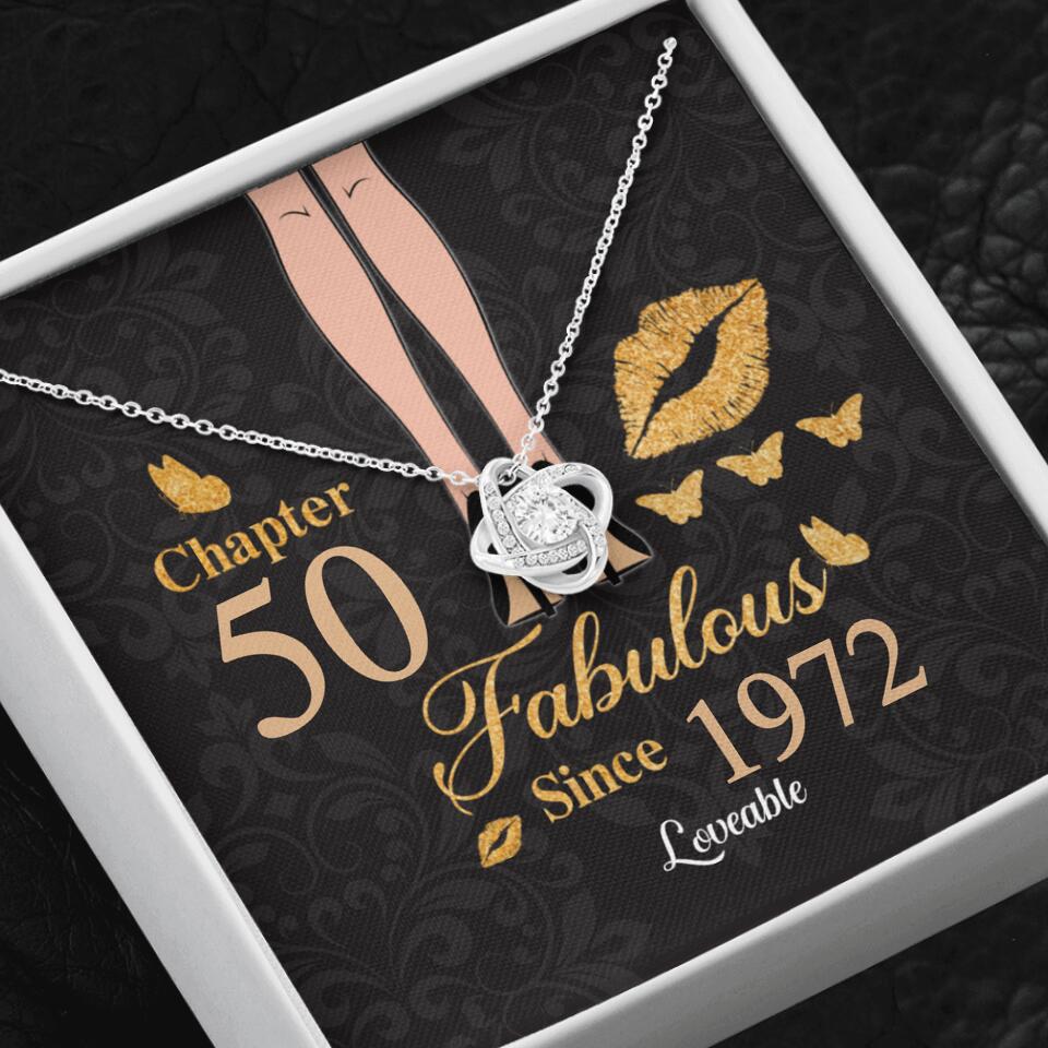 Personalized Chapter Fabulous - Personalized White Gold Necklace - Gift For Her