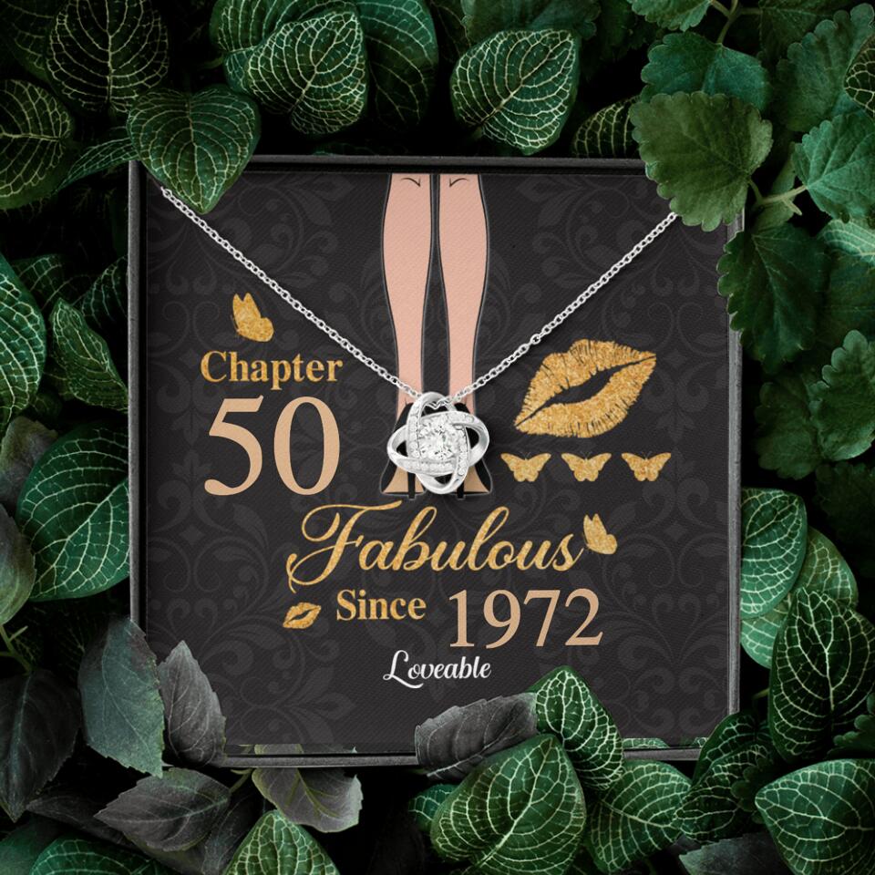 Personalized Chapter Fabulous - Personalized White Gold Necklace - Gift For Her