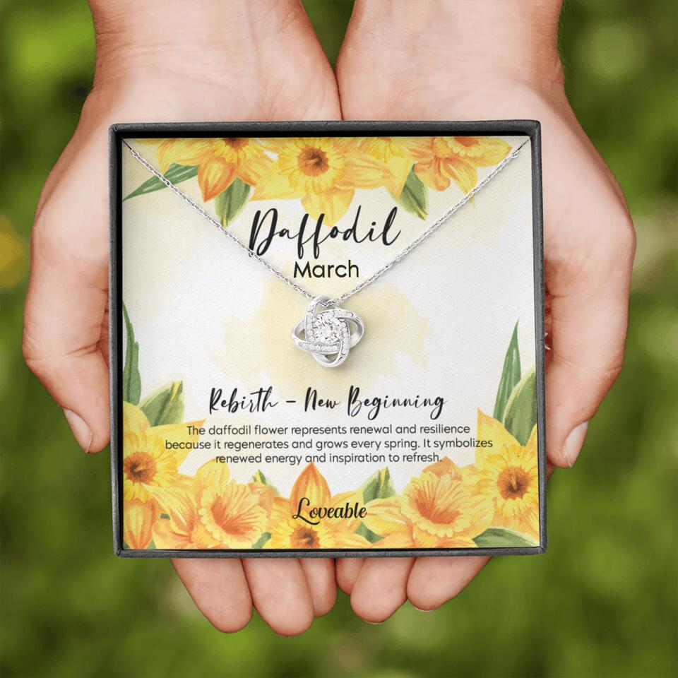 Rebirth New Beginning, Custom Name Love Know Necklace, Personalized Birthday Gift for Her