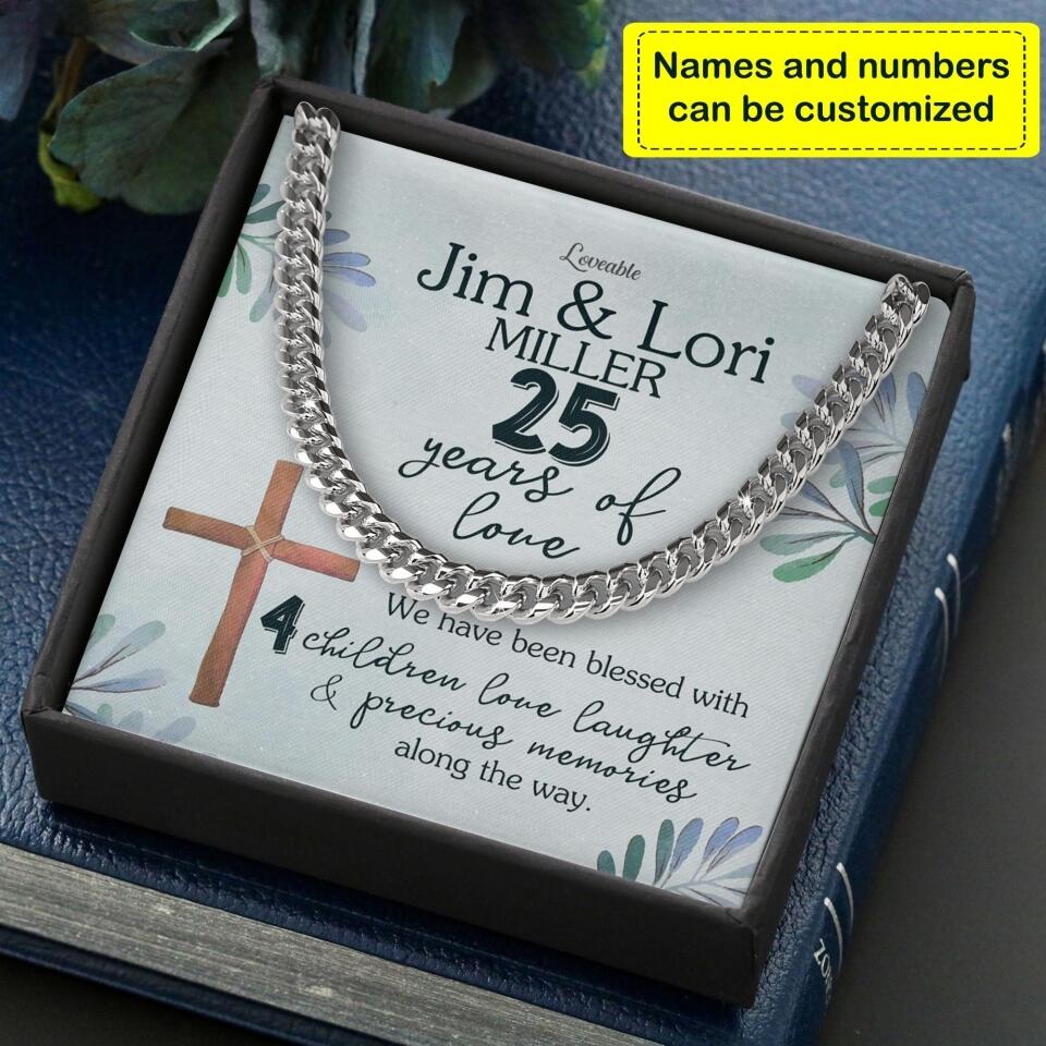 Wedding Anniversary Presents For Men Custom Cuban Link Chain For Husband