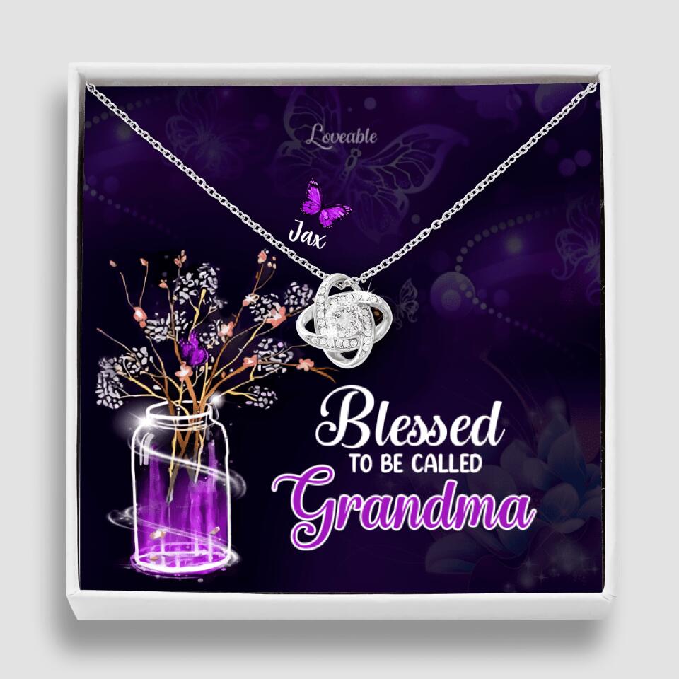 Blessed to be called Grandma Personalized Necklace