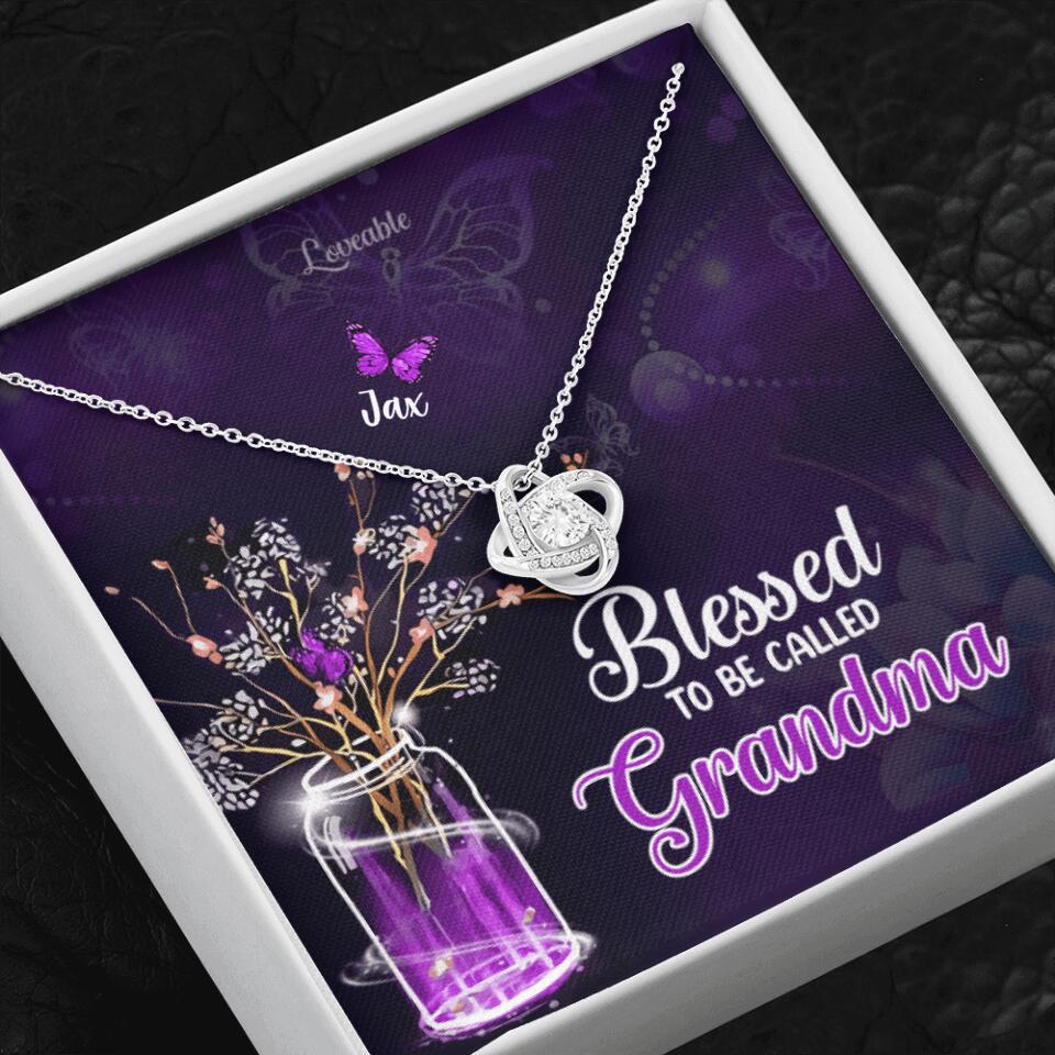 Blessed to be called Grandma Personalized Necklace
