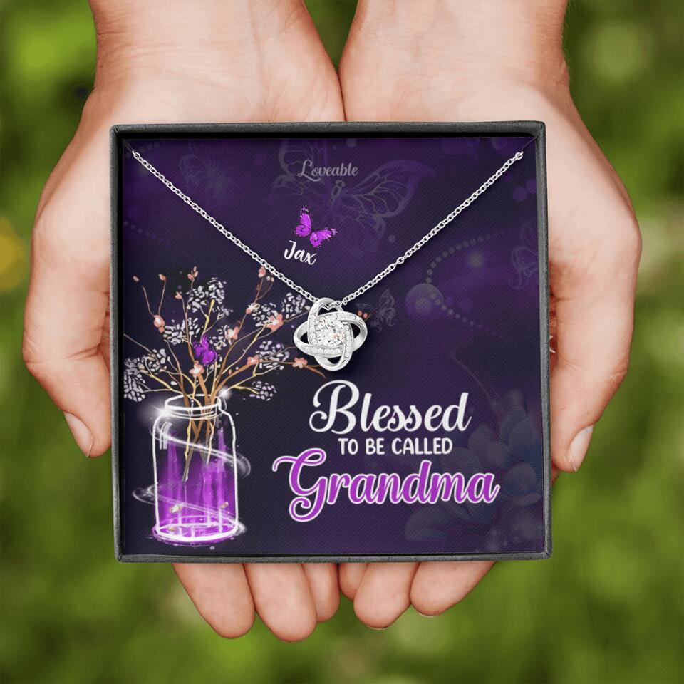 Blessed to be called Grandma Personalized Necklace