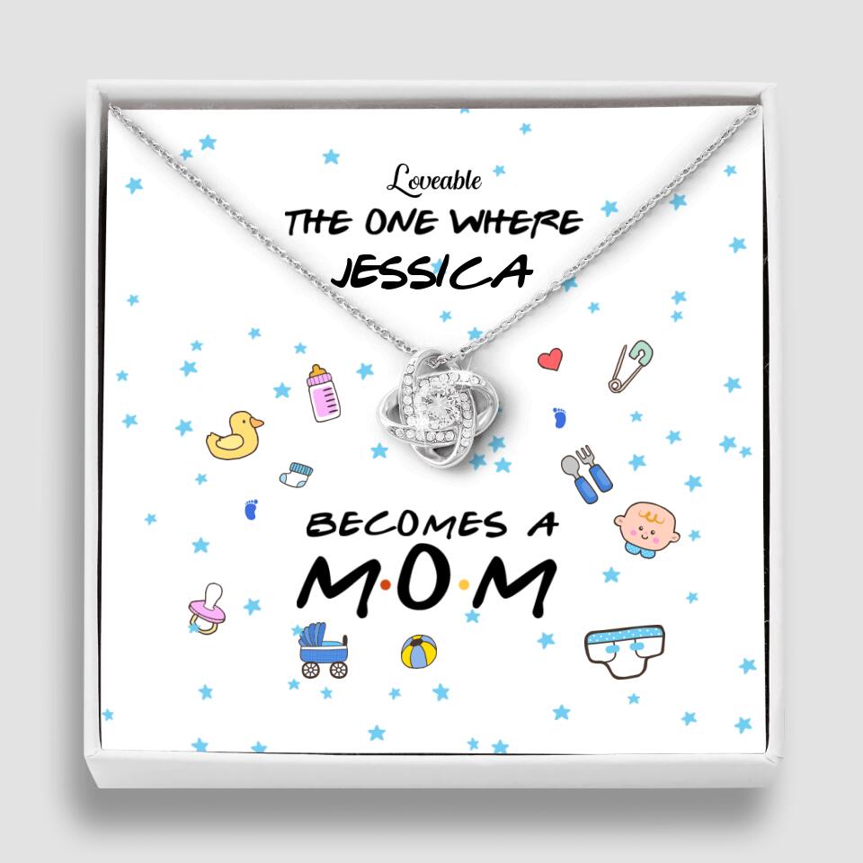 The one where become a Mom - Personalized Knot Necklace