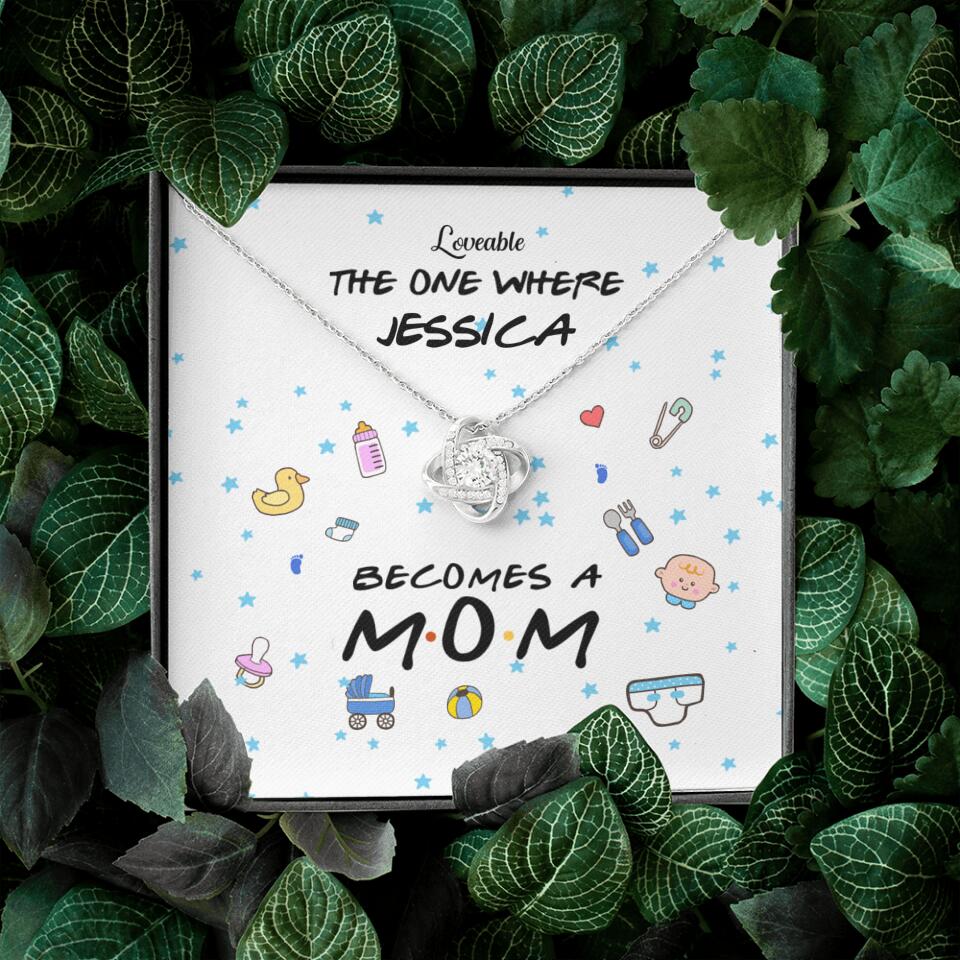 The one where become a Mom - Personalized Knot Necklace