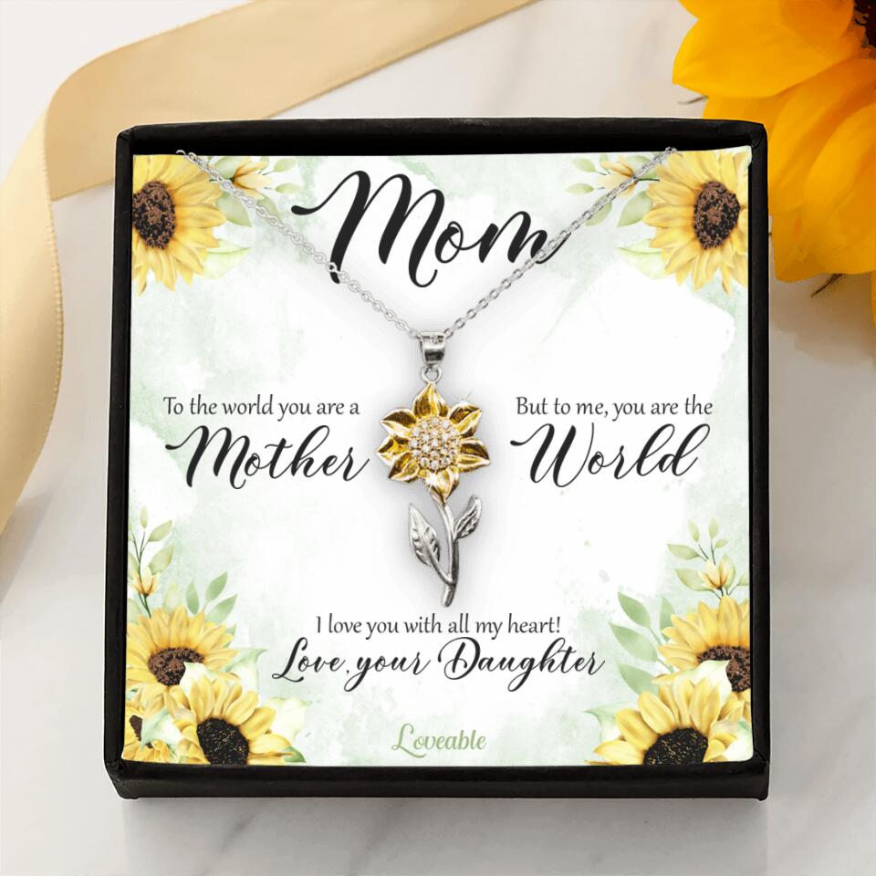 gold sunflower pendant necklace