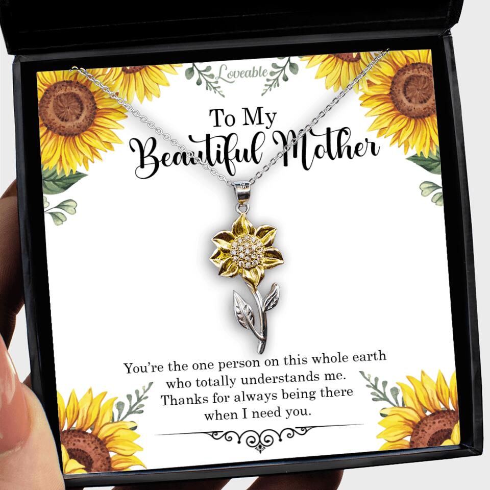 sunflower pendant necklace