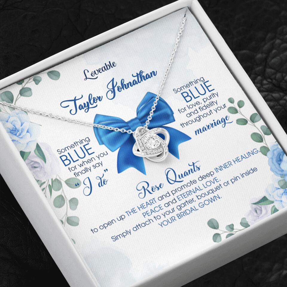Gift for Daughter on Wedding Day- Bridal Shower - Personalized Gift White Gold Necklace 206HNTTJE229