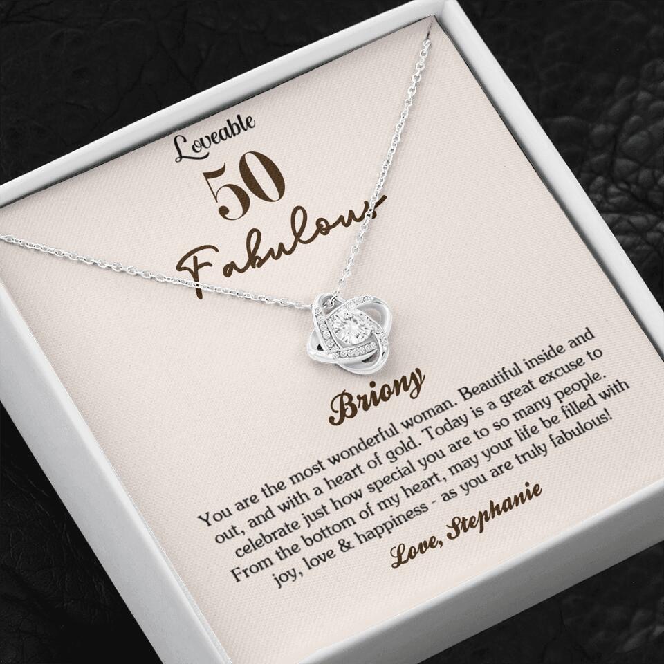 You Are The Most Wonderful Woman - Personalized Necklace - 50th Birthday Gift For Woman