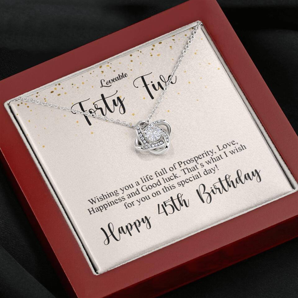 Wishing you a life full of Prosperity, Love, Happiness and Good luck - Personalized Necklace