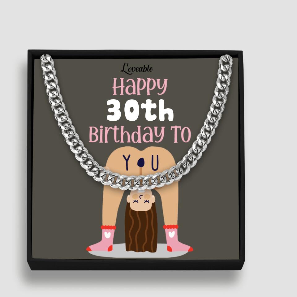 Happy 30th Birthday To You - Personalized Necklace With Message Card