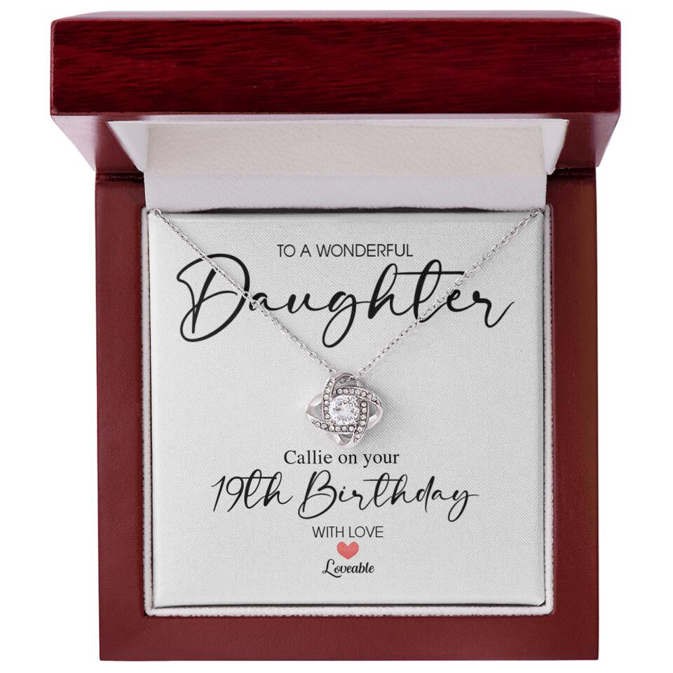 To A Wonderful Daughter Custom Necklace Birthday Gift For Daughter