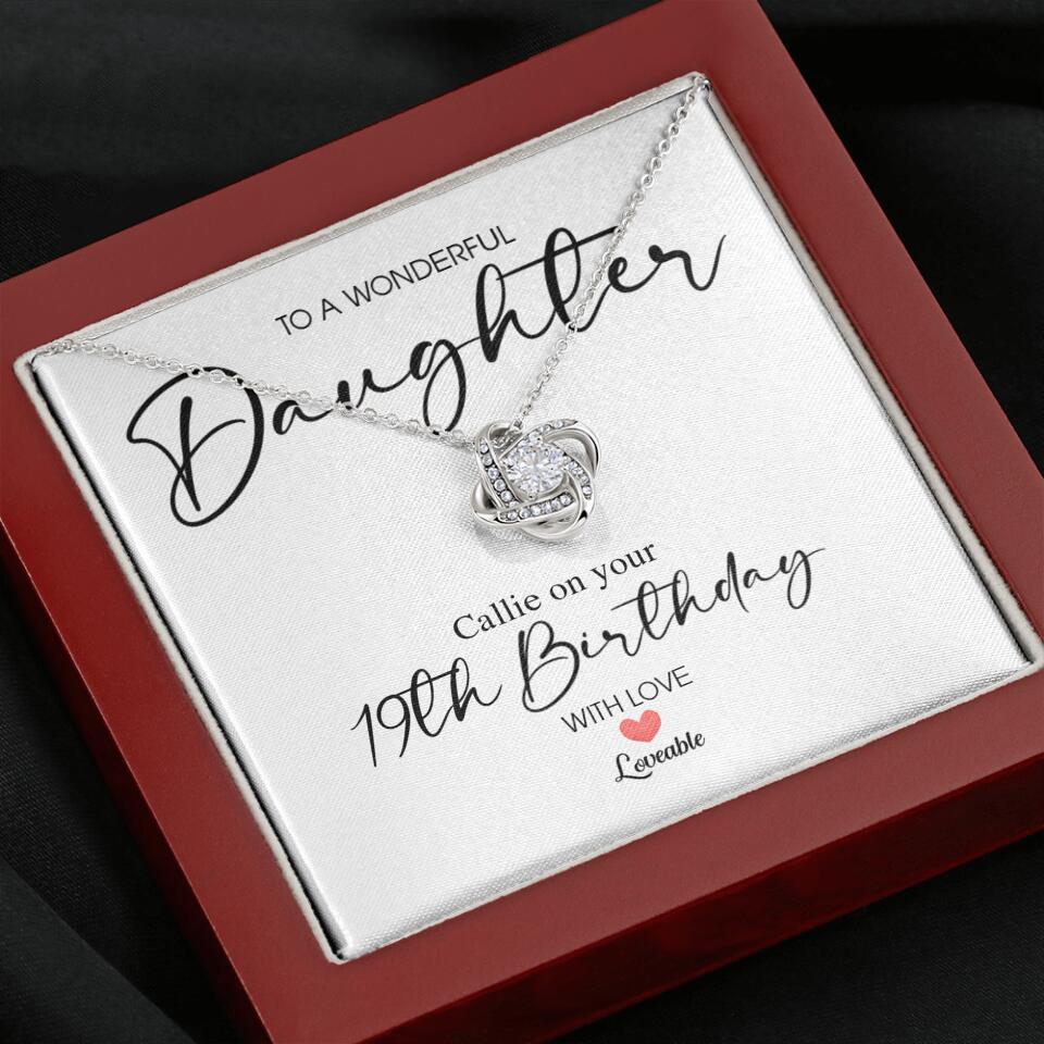 To A Wonderful Daughter Custom Necklace Birthday Gift For Daughter