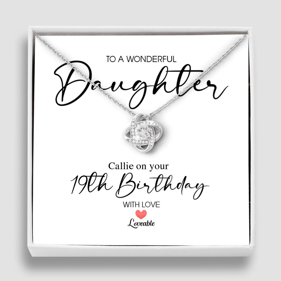 To A Wonderful Daughter Custom Necklace Birthday Gift For Daughter