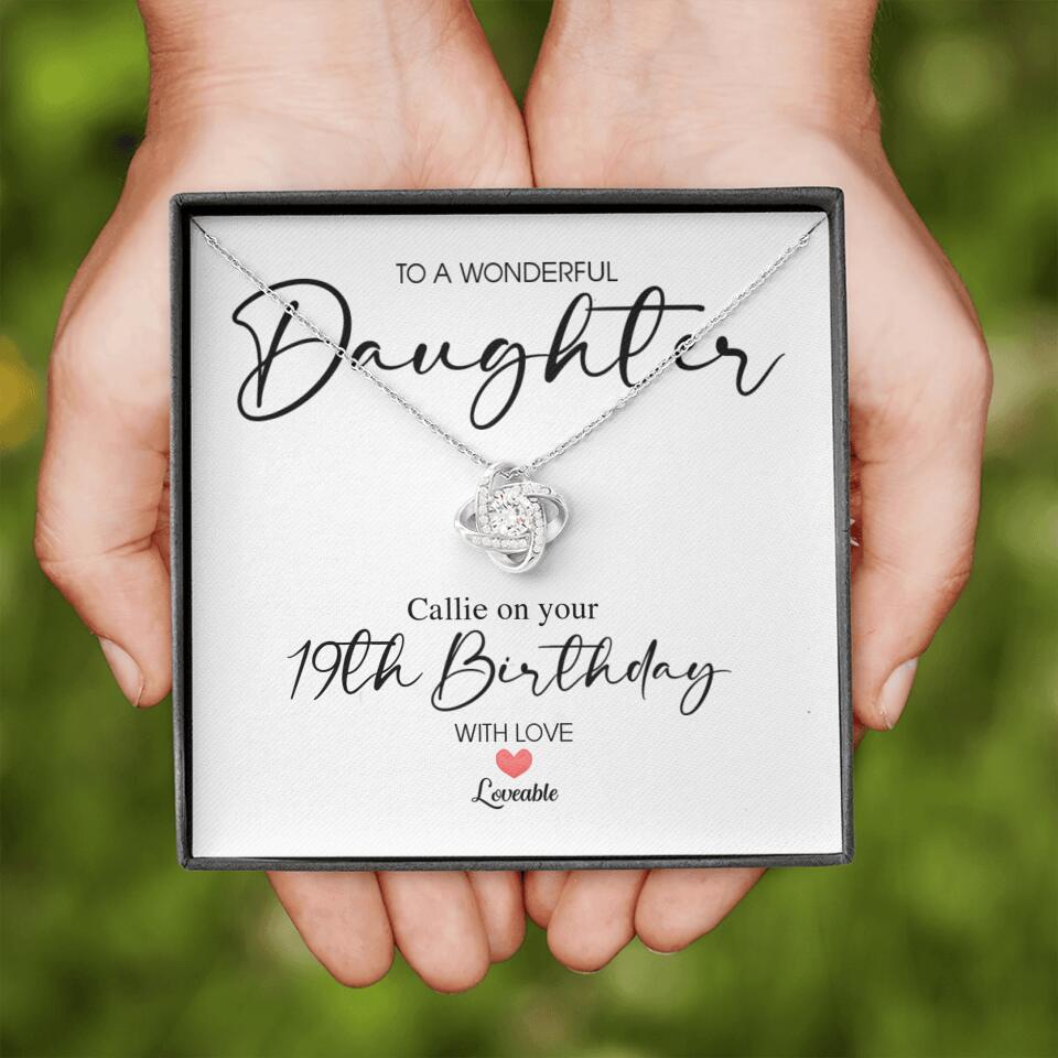 To A Wonderful Daughter Custom Necklace Birthday Gift For Daughter
