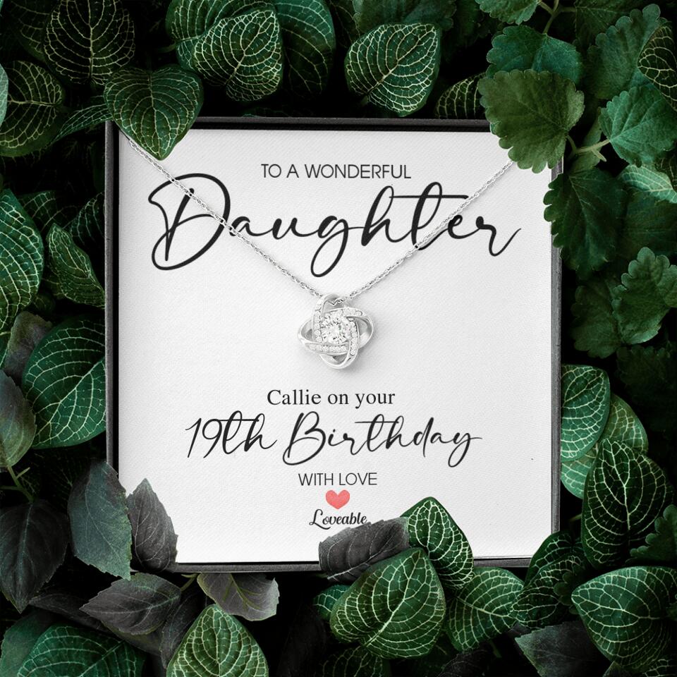 To A Wonderful Daughter Custom Necklace Birthday Gift For Daughter