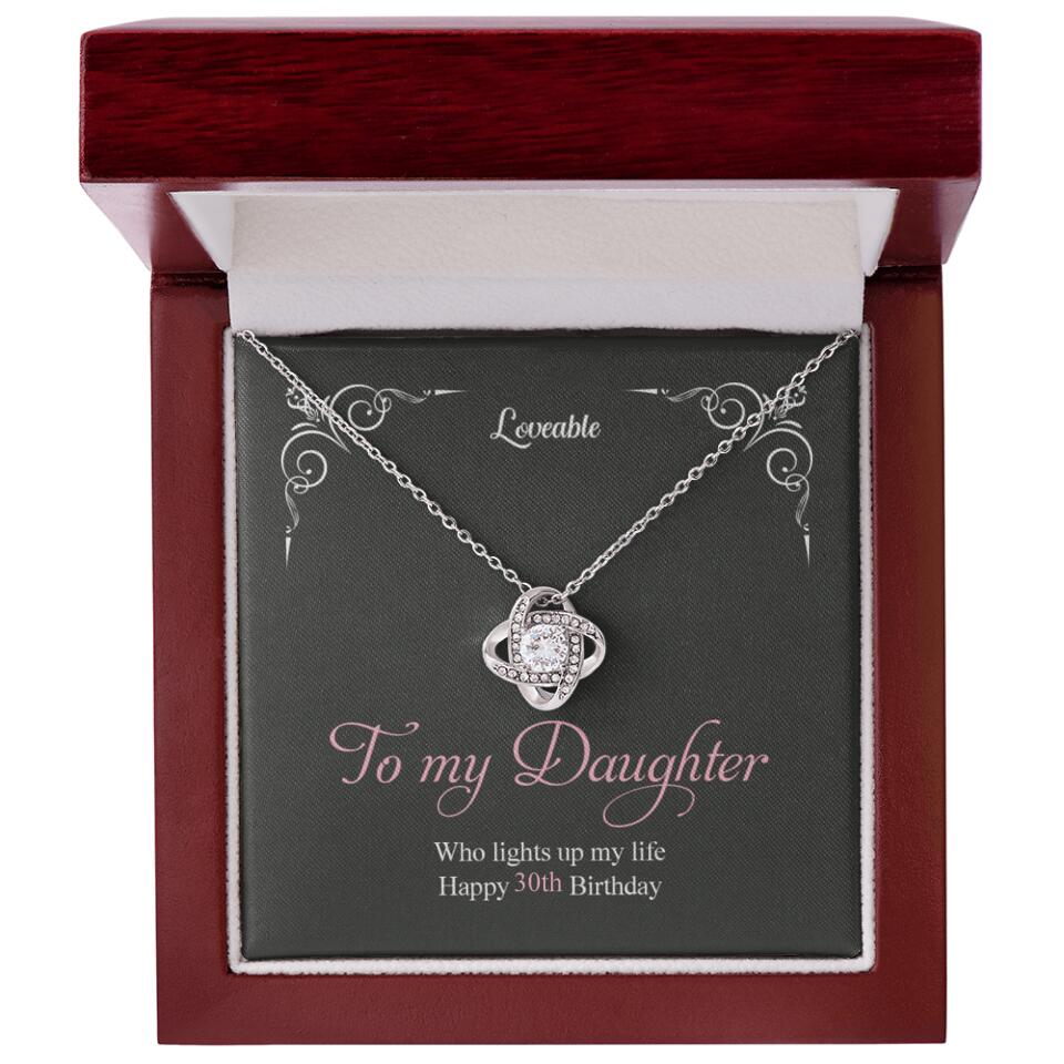 To My Daughter, Who Lights Up My Life - Personalized Necklace - 30th Birthday Gift for Daughter