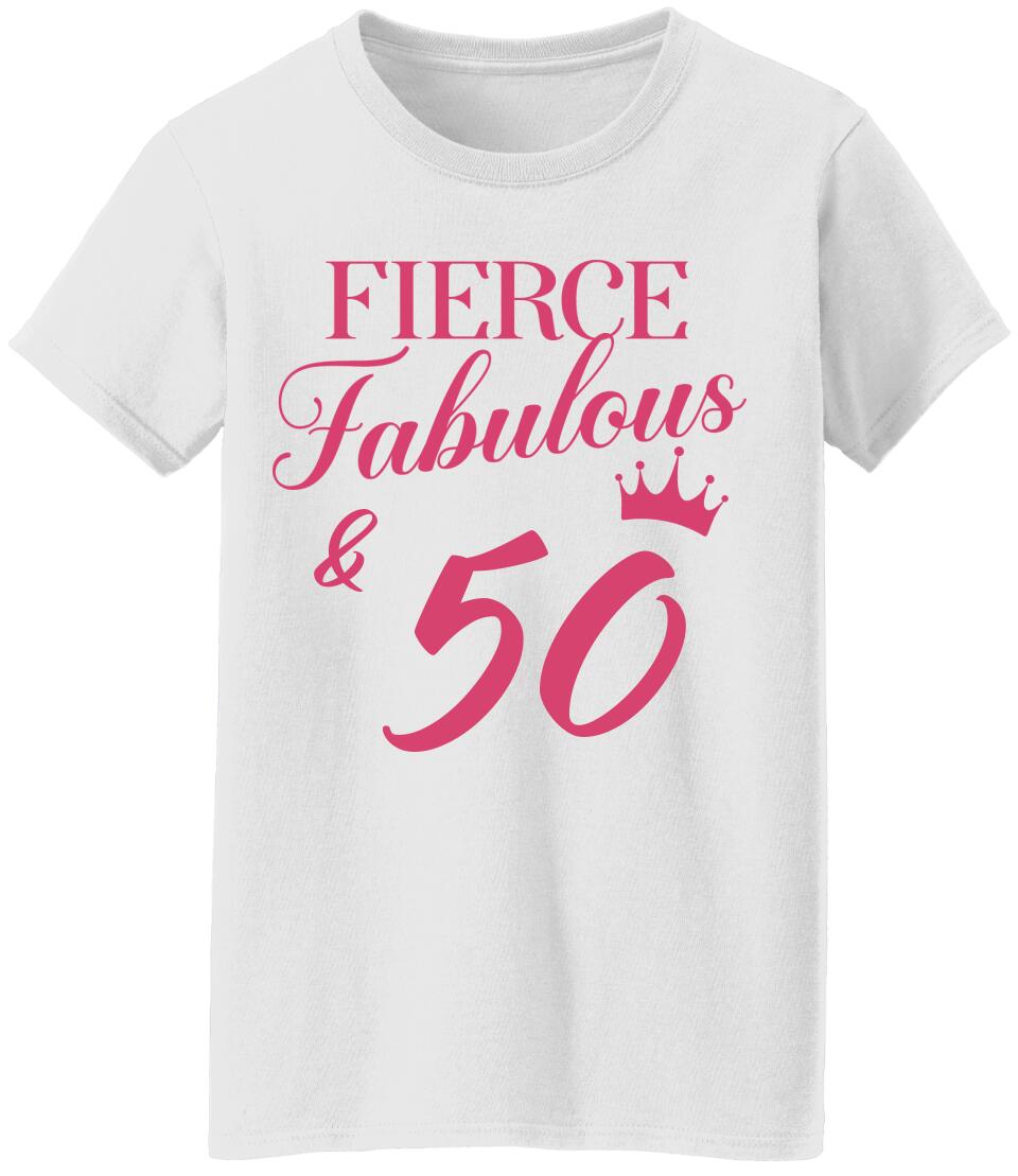 Fierce Fabulous And Party Crew 50th Birthday Shirt