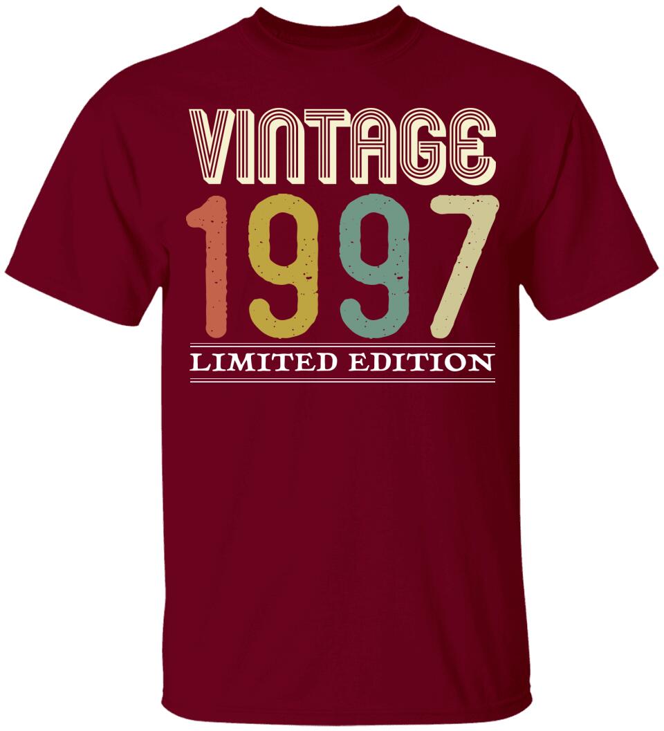Vinatge 1997, Limited Edition T-Shirt - 25th Birthday Gift Ideas