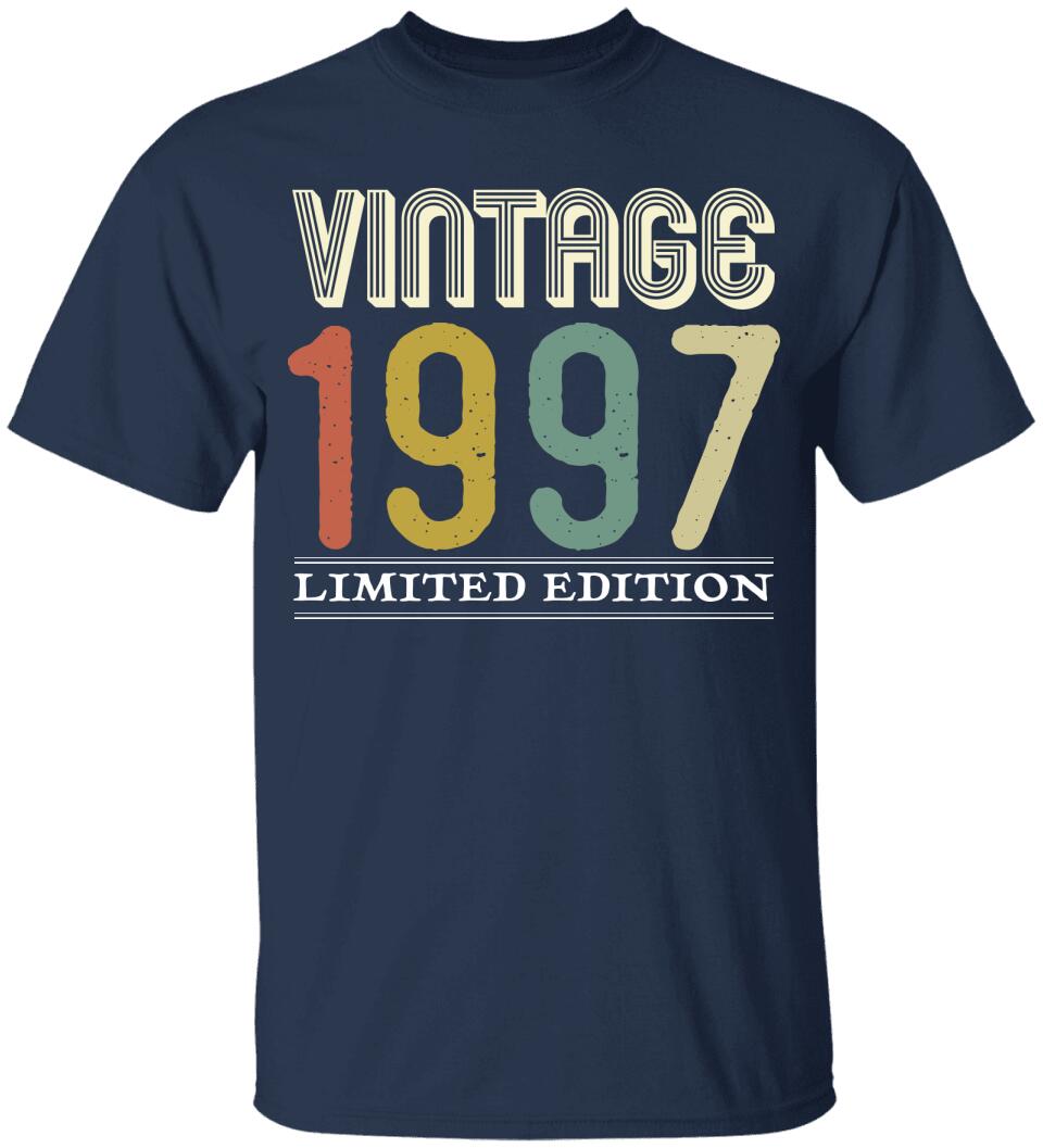 Vinatge 1997, Limited Edition T-Shirt - 25th Birthday Gift Ideas