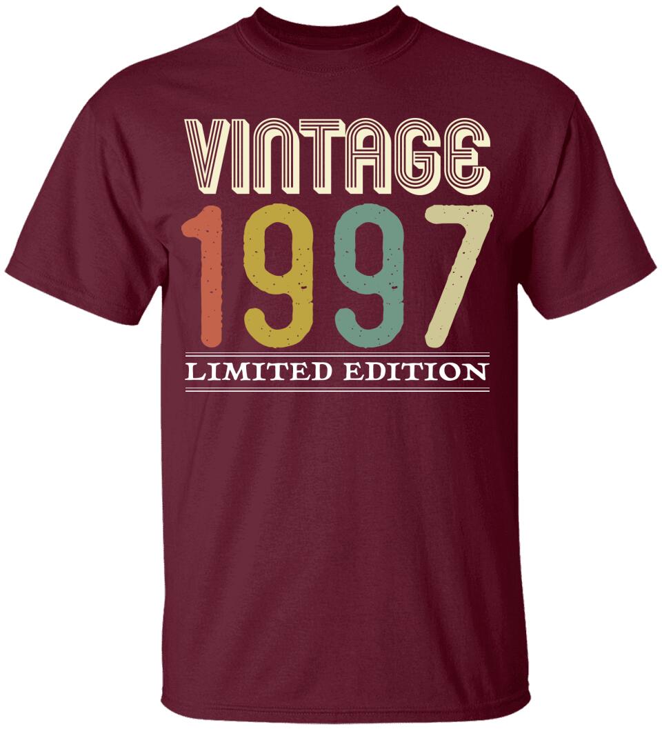Vinatge 1997, Limited Edition T-Shirt - 25th Birthday Gift Ideas