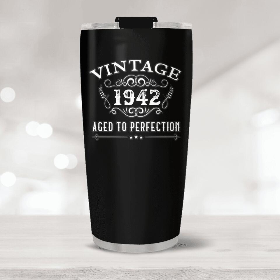 Vintage Old Man - Aged to Perfection Personalized Tumbler