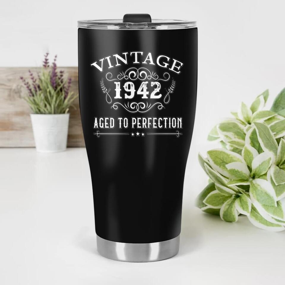 Vintage Old Man - Aged to Perfection Personalized Tumbler