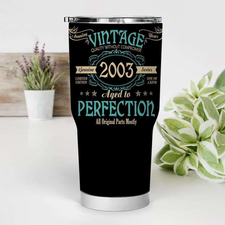 Vintage Since - Aged to Perfection - Personalized Birthday Gift for Him - 207HNTTTU363