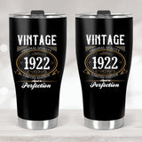 Vintage Aged To Perfection Personalized Year Curved Tumbler Birthday Anniversary Gift 207HNTHTU380