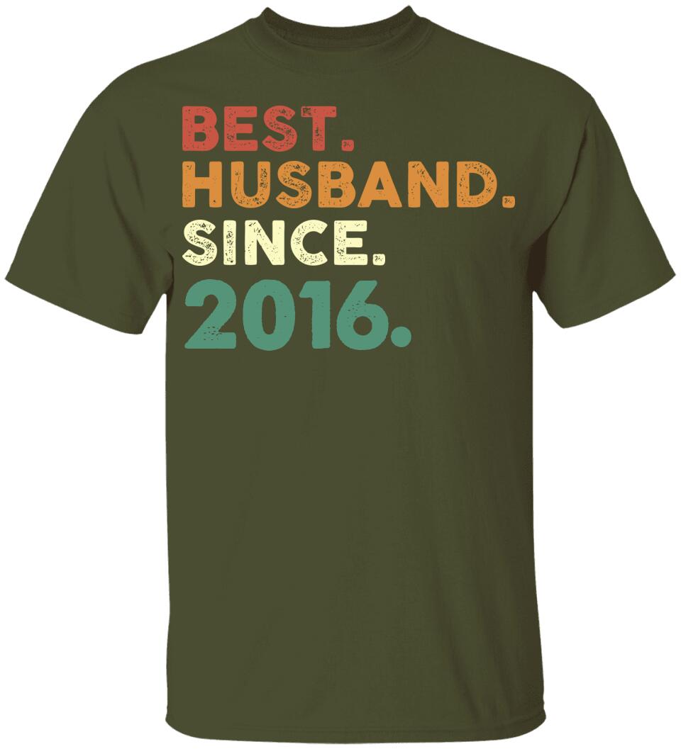Best Husband Since - Personalized Anniversary Tshirt, Gift For Him - 207HNTHTS485