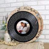 Vinyl Record Song Lyrics Gift for Him, Birthday Present - 2nd 4th 12th Wooden Anniversary Gift for Her -  208IHNTHRW508