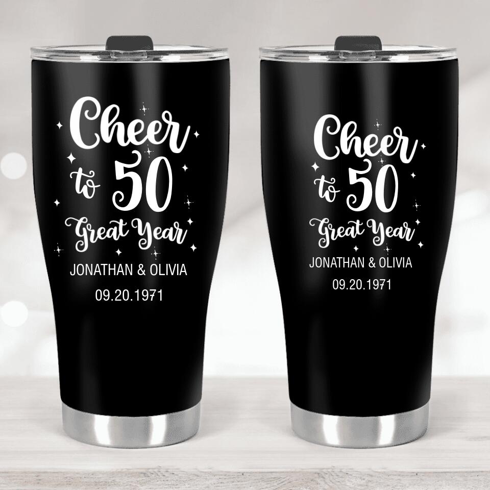 Cheer To Great Year - Personalized Tumbler - Custom Year & Name