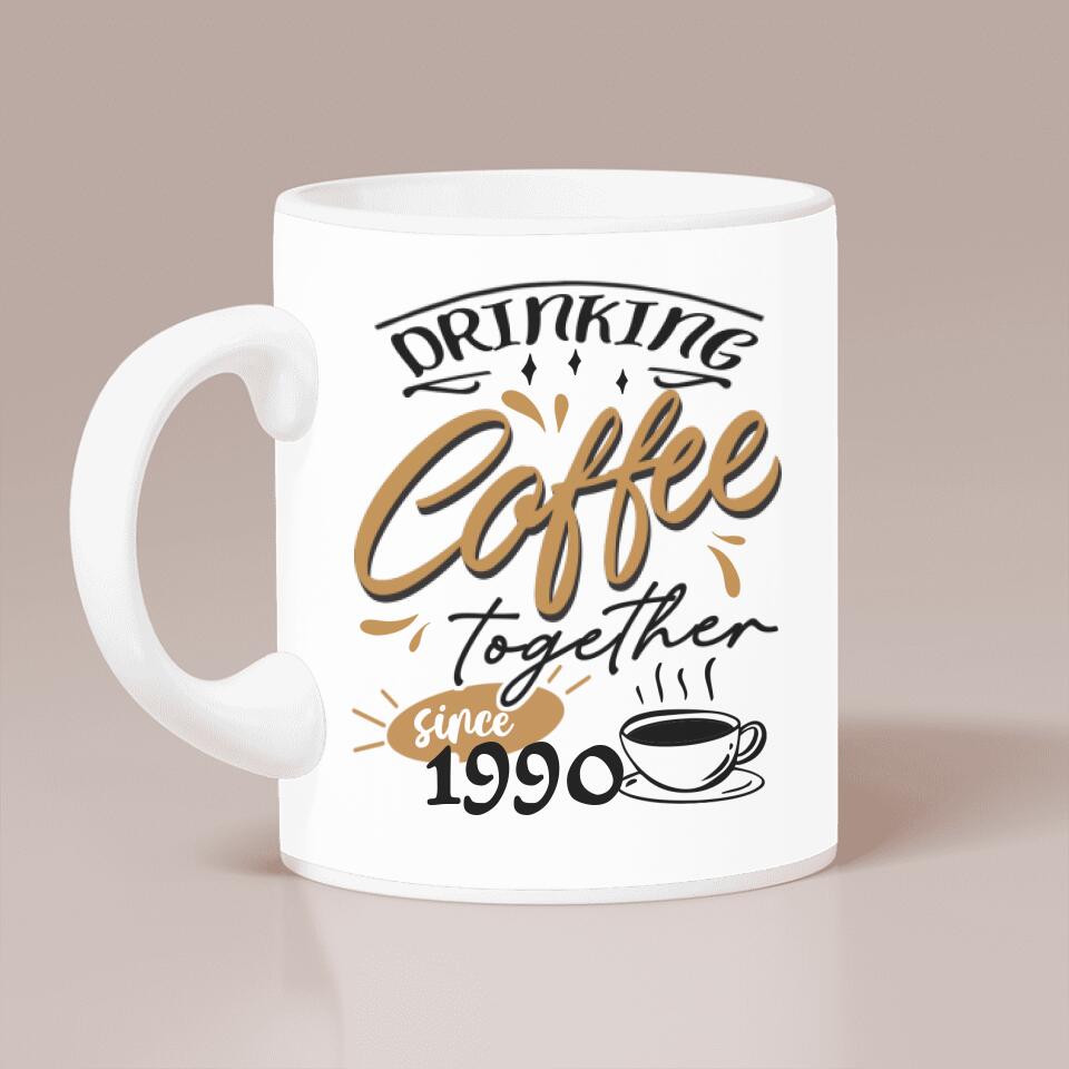 Drinking Coffee Together Personalized Mug For Coffee Lover