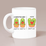 Cute Cactus With Heart -Best Personalized Mug Gift For Him -208IHPTHMU029
