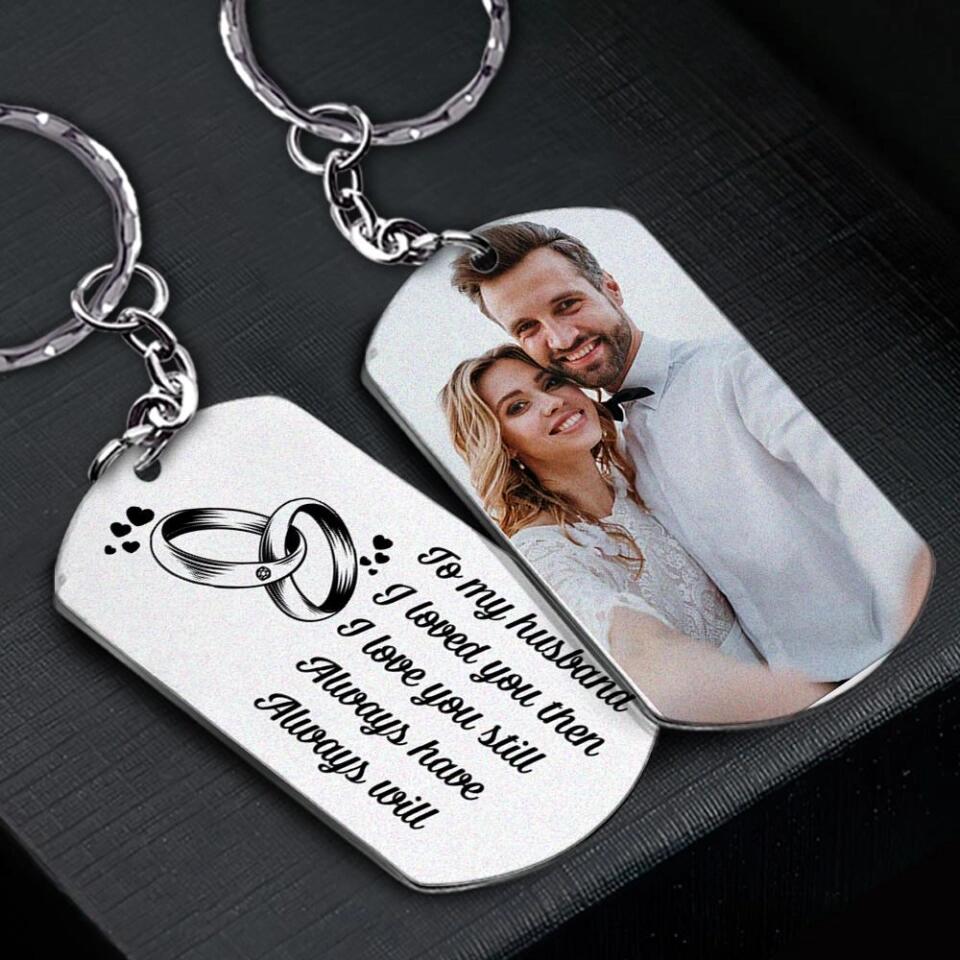 I Love You Then I Love You Still - Personalized Keychain With Photo Custom