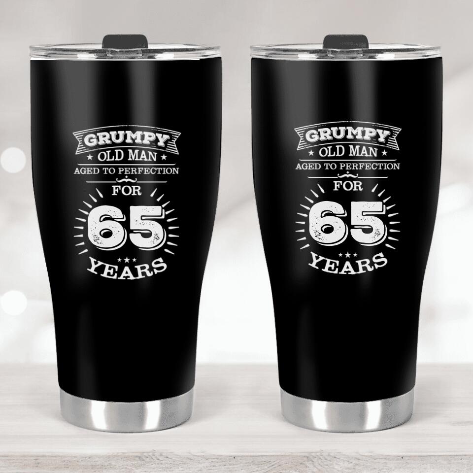 Grumpy Old Man Aged To Perfection For - Personalized Curved Tumbler