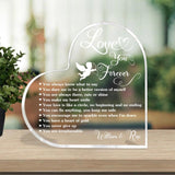 Love You Forever You Always Know What To Say-Best Personalized Heart Acrylic Plaque Gift For Wedding Anniversary-208IHPTHAP073