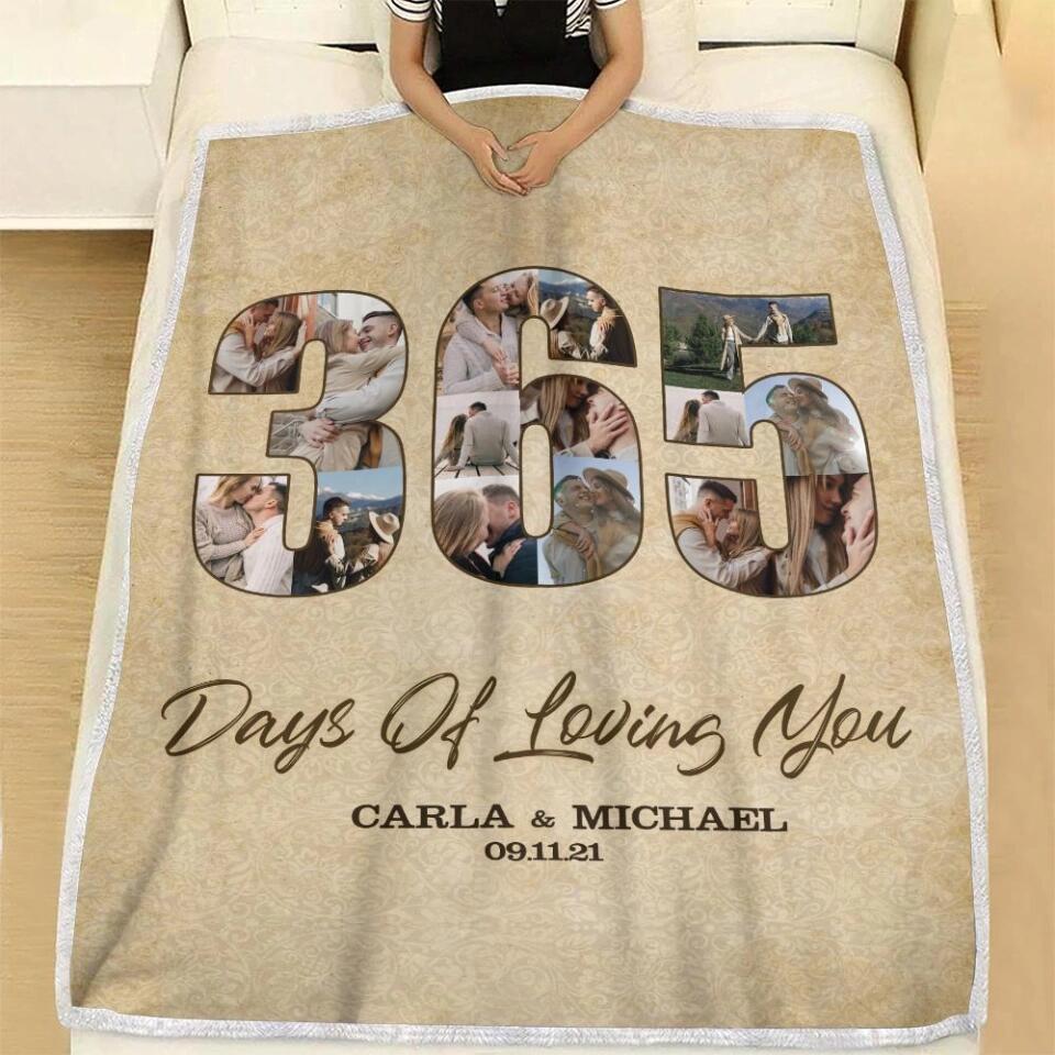 365 Days of Loving You - Personalized Blanket - Gifts For Couple Him/Her - 208IHPBNBL081