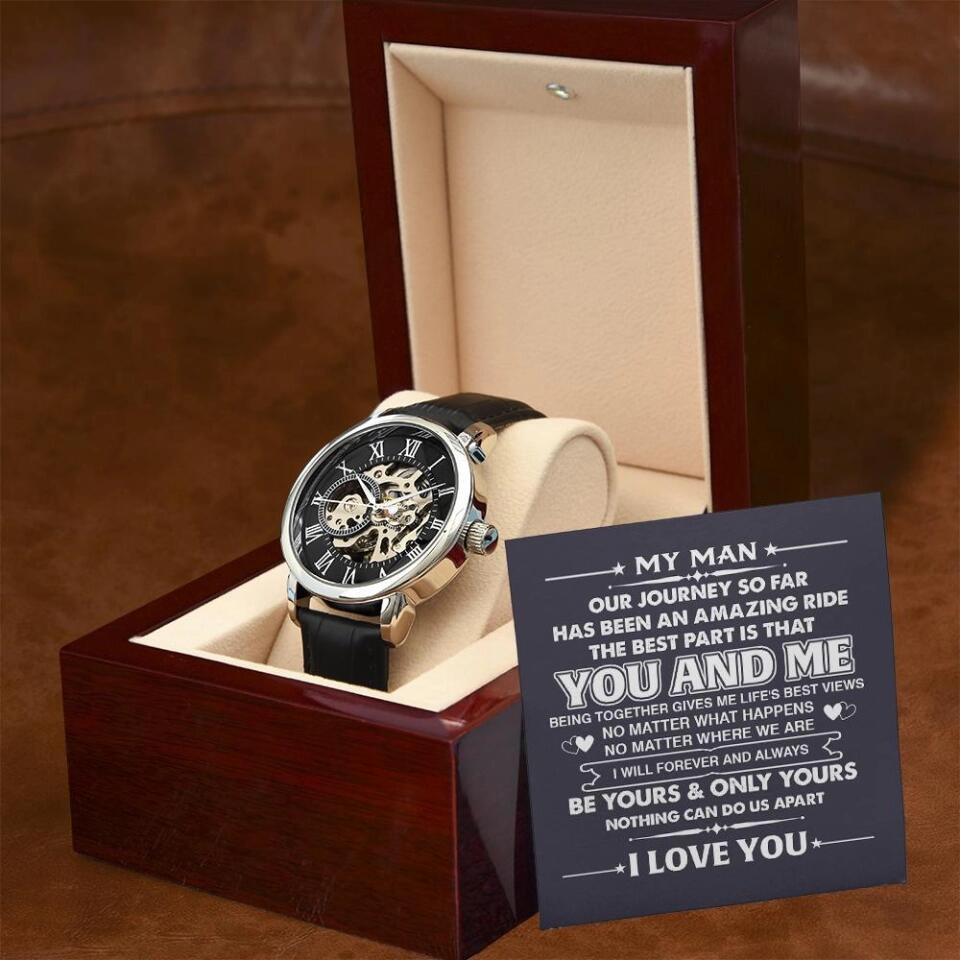 My Man, Our Journey So Far - Personalized Watch - Gift For Husband or Dad