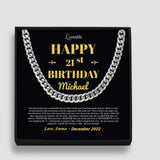 Happy Birthday You Have Grown Into A Wonderful One Of A Kind Young Man- Best Personalized Cuban Link Chain Gift For Him-208IHNTHJE539